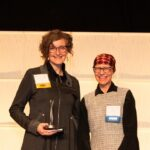 Marybeth Leis Druery receives a 2023 Women of Distinction Award from Award Sponsor, McMaster University